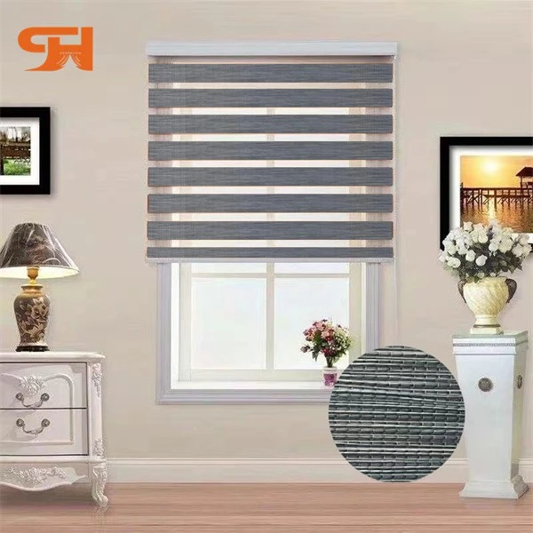 Gray Diterumpent Zebra Curtain Blinds